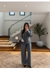ANTRASİT KRUVAZE CEKET TAKIM-9128