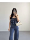 ANTRASİT MODAL BLUZ PANTOLON TAKIM