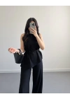 ASİMETRİK KESİM İKİLİ TAKIM SİYAH