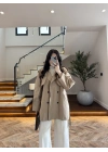 BEJ ALLERLİ ARA BOY TRENÇKOT -7556