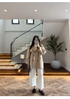 BEJ ALLERLİ ARA BOY TRENÇKOT -7556