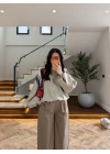 BEJ BÜZGÜ DETAY BUMBER CEKET -7778