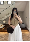 BEJ CUT OUT YELEK-8004