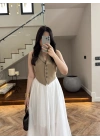BEJ CUT OUT YELEK-8004