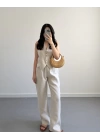 BEJ KETEN MASKÜLEN YELEK PANTOLON TAKIM