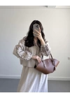BEJ NAKIŞLI ETEKLİ İKİLİ TAKIM