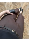 BELİ KEMERLİ CREP KUMAŞ PANTOLON KAHVE