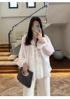 BEYAZ DANTELLİ GÖMLEK -5108