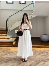 BEYAZ KEMERLİ ETEKLİ PANTOLON-51354