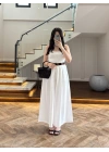 BEYAZ KEMERLİ ETEKLİ PANTOLON-51354