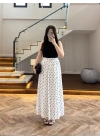 BEYAZ PUANTİYE ETEK -D31118