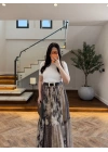 BEYAZ YARIM KOL TRİKO BLUZ-5376