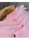 BİSO PEMBE MÜSLİN ELBİSE