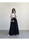BİSUA LACİVERT TENSEL ETEK
