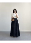BİSUA LACİVERT TENSEL ETEK