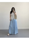 BOHO BEBE MAVİ UZUN ETEK