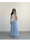 BOHO BEBE MAVİ UZUN ETEK
