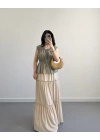 BOHO BEJ UZUN ETEK