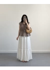 BOHO BEYAZ UZUN ETEK