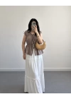 BOHO BEYAZ UZUN ETEK