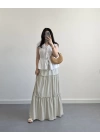 BOHO MİNT YEŞİL UZUN ETEK
