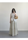 BOHO MİNT YEŞİL UZUN ETEK