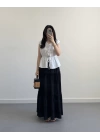 BOHO SİYAH UZUN ETEK