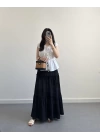 BOHO SİYAH UZUN ETEK