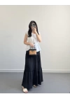 BOHO SİYAH UZUN ETEK