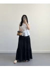 BOHO SİYAH UZUN ETEK