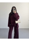 BORDO ASİMETRİK KESİM TRİKO TAKIM