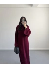 BORDO BALIKÇI YAKA TRİKO ELBİSE