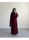 BORDO BALIKÇI YAKA TRİKO ELBİSE