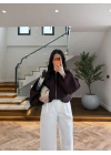 BORDO BÜZGÜ DETAY BUMBER CEKET -7778