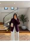 BORDO DİK YAKALI CEKET -26K1105