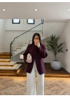 BORDO DİK YAKALI CEKET -26K1105