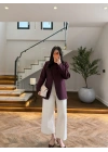 BORDO DİK YAKALI CEKET -26K1105