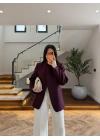 BORDO DİK YAKALI CEKET -26K1105