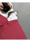 BORDO DÜŞÜK OMUZLU GÖMLEK