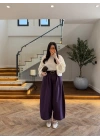 BORDO EKOSE KEMERLİ PANTOLON-51478