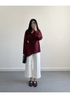 BORDO GOLD BROŞLU GÖMLEK