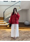 BORDO İP BAĞCIKLI GÖMLEK -5098