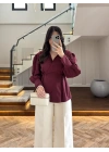 BORDO ÖNÜ PİLELİ GÖMLEK -9243