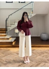 BORDO ÖNÜ PİLELİ GÖMLEK -9243