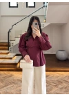 BORDO ÖNÜ PİLELİ GÖMLEK -9243