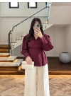 BORDO ÖNÜ PİLELİ GÖMLEK -9243
