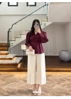 BORDO ÖNÜ PİLELİ GÖMLEK -9243