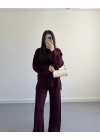 BORDO SELANİK KUMAŞ TRİKO TAKIM
