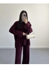 BORDO SELANİK KUMAŞ TRİKO TAKIM