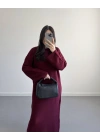 BORDO UZUN TRİKO ELBİSE